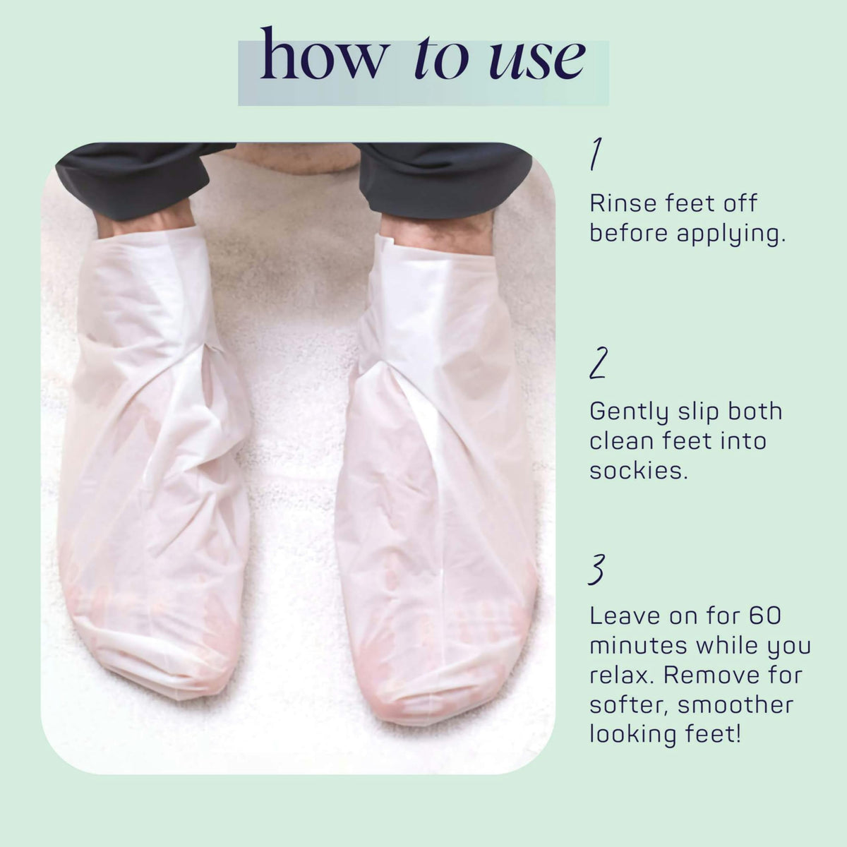 SpaLife sock next to a foot to show one-size-fits-most scale and fit benefit