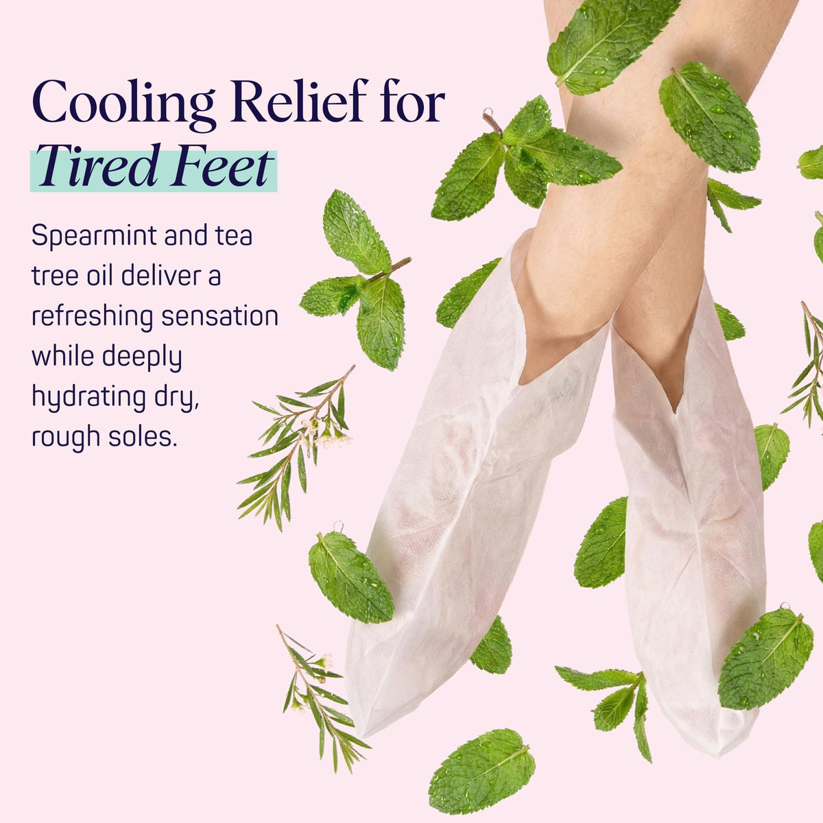 SpaLife socks on feet illustrating targeted heel hydration and reduced cracking benefit