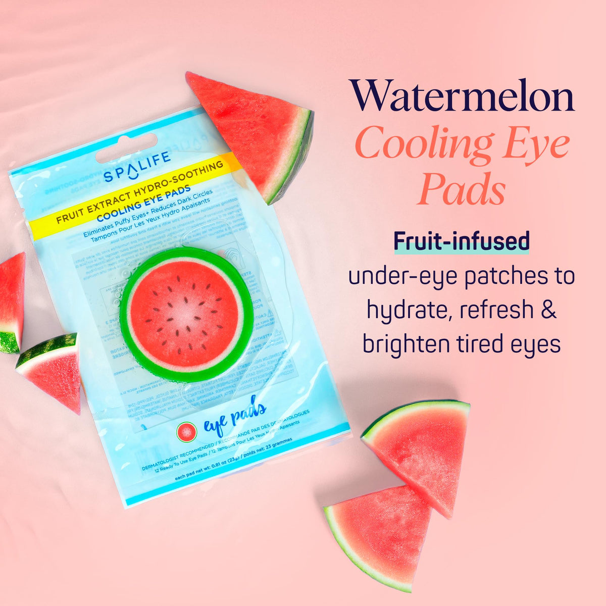 SpaLife opened pack revealing neatly stacked under-eye patches for quick use