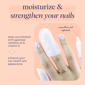 SpaLife wrap applied on a fingernail demonstrating easy targeted hydration