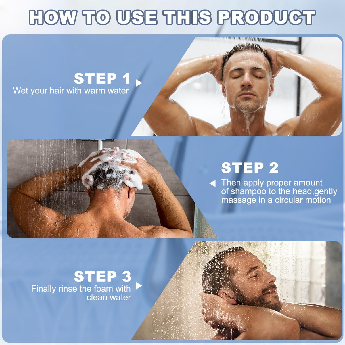 SPARTAN HAIR shampoo in shower setting for refreshed scalp benefit