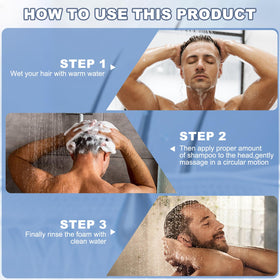 SPARTAN HAIR shampoo in shower setting for refreshed scalp benefit