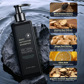 SPARTAN HAIR in-use image of man washing hair demonstrating easy daily application