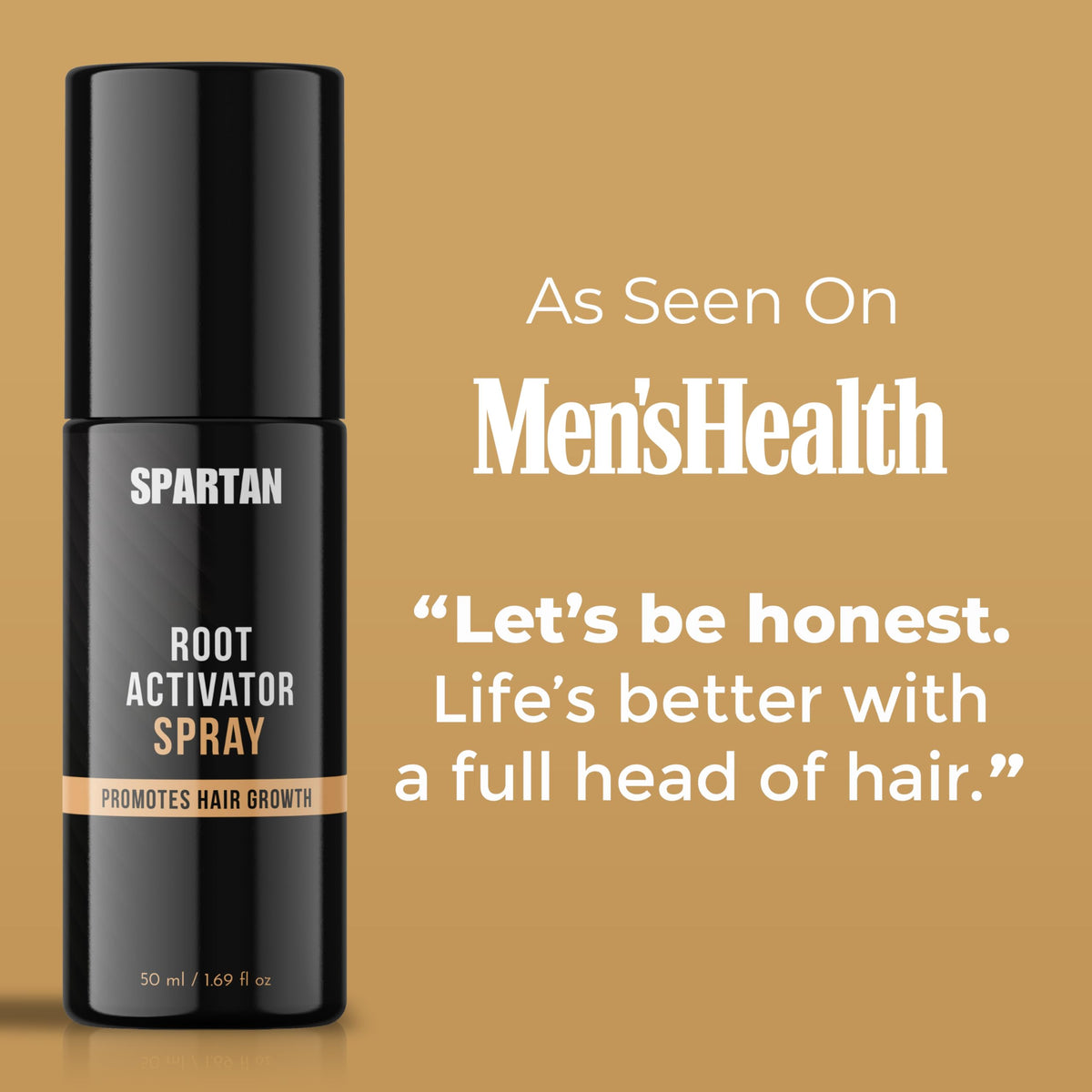SPARTAN applied by male model demonstrating quick, non-greasy styling benefit