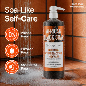 SpaScriptions charcoal focus highlighting purifying ingredient and clarified skin benefit