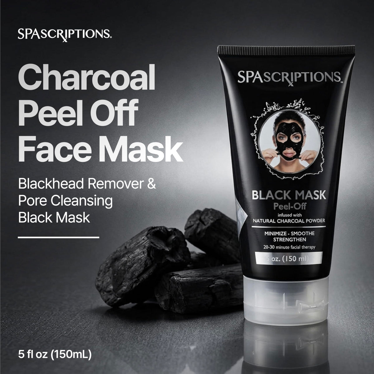 SpaScriptions close-up of mask texture, highlights smooth gel consistency for easy application