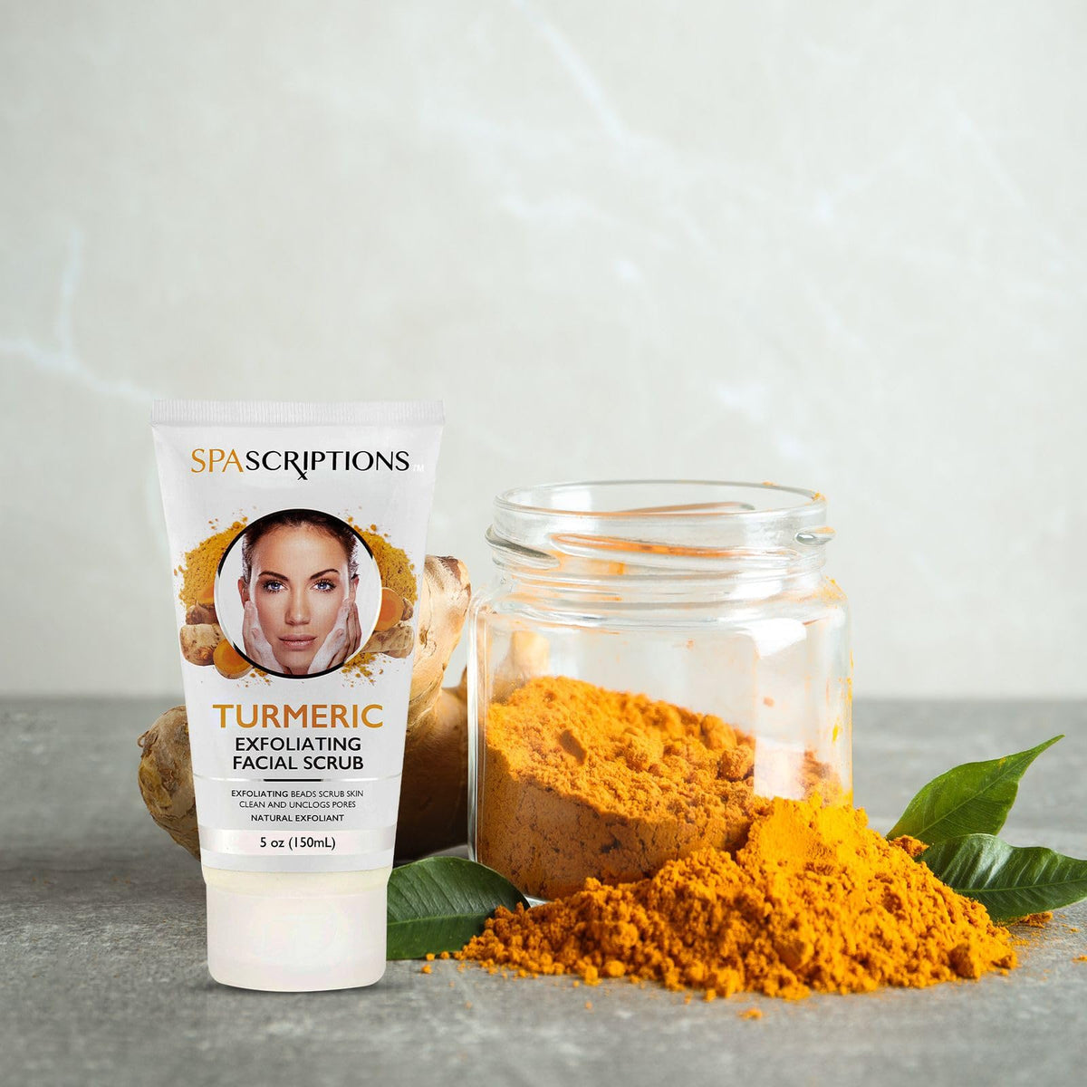 SpaScriptions turmeric root display signaling brightening support