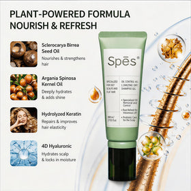 Spes gel texture close-up showing smooth formula for fast oil absorption