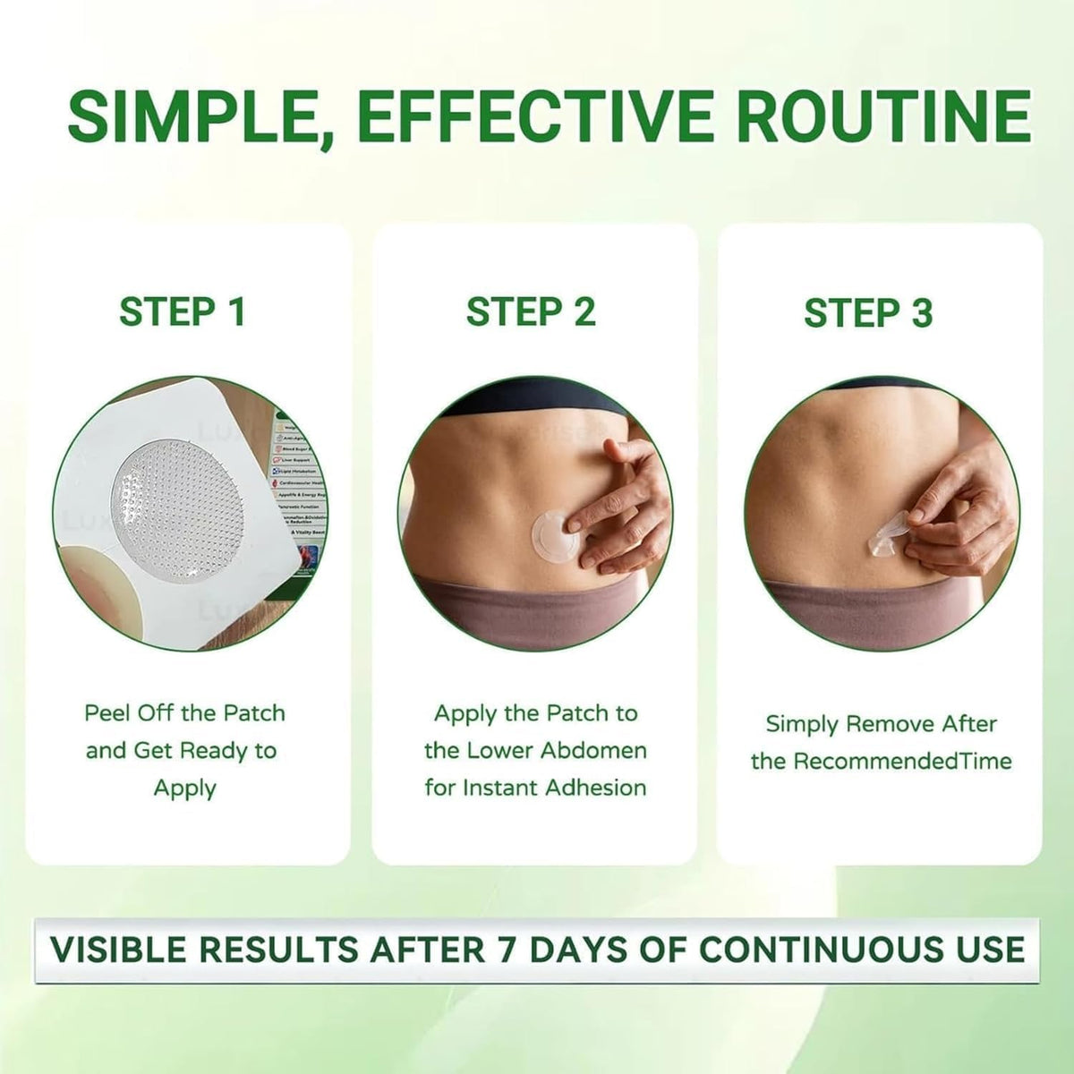 Spetime patch applied on inner arm, discreet wear and comfortable fit
