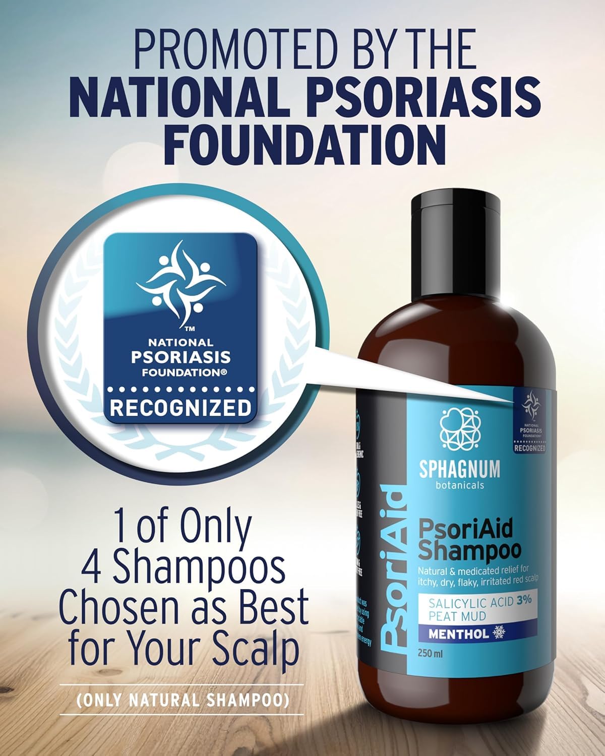 Sphagnum Botanicals ingredient and NPF seal label highlighting active actives