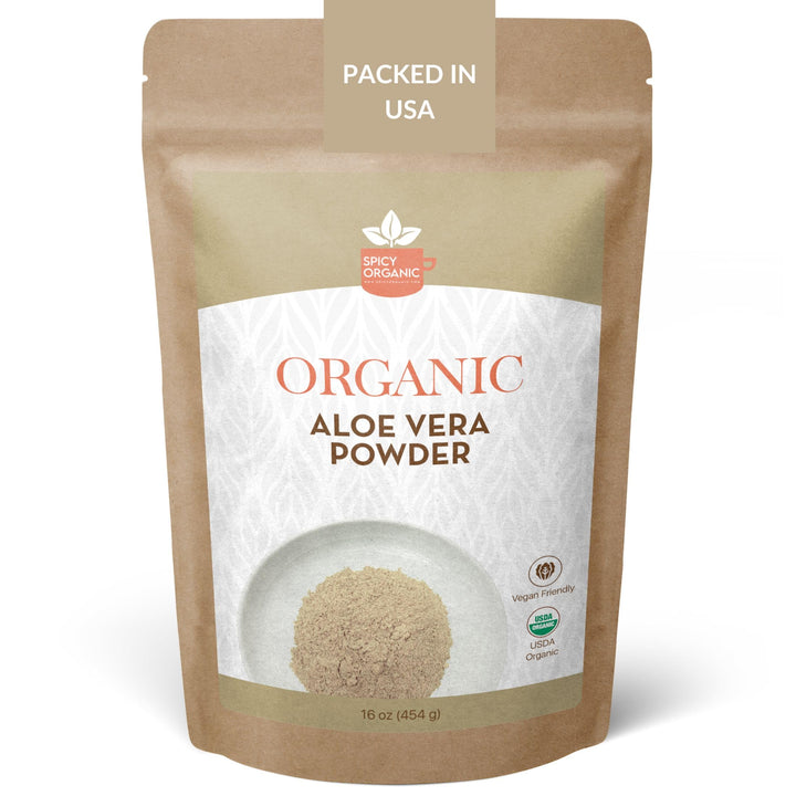 SPICY ORGANIC jar front view showing label and organic certification benefits