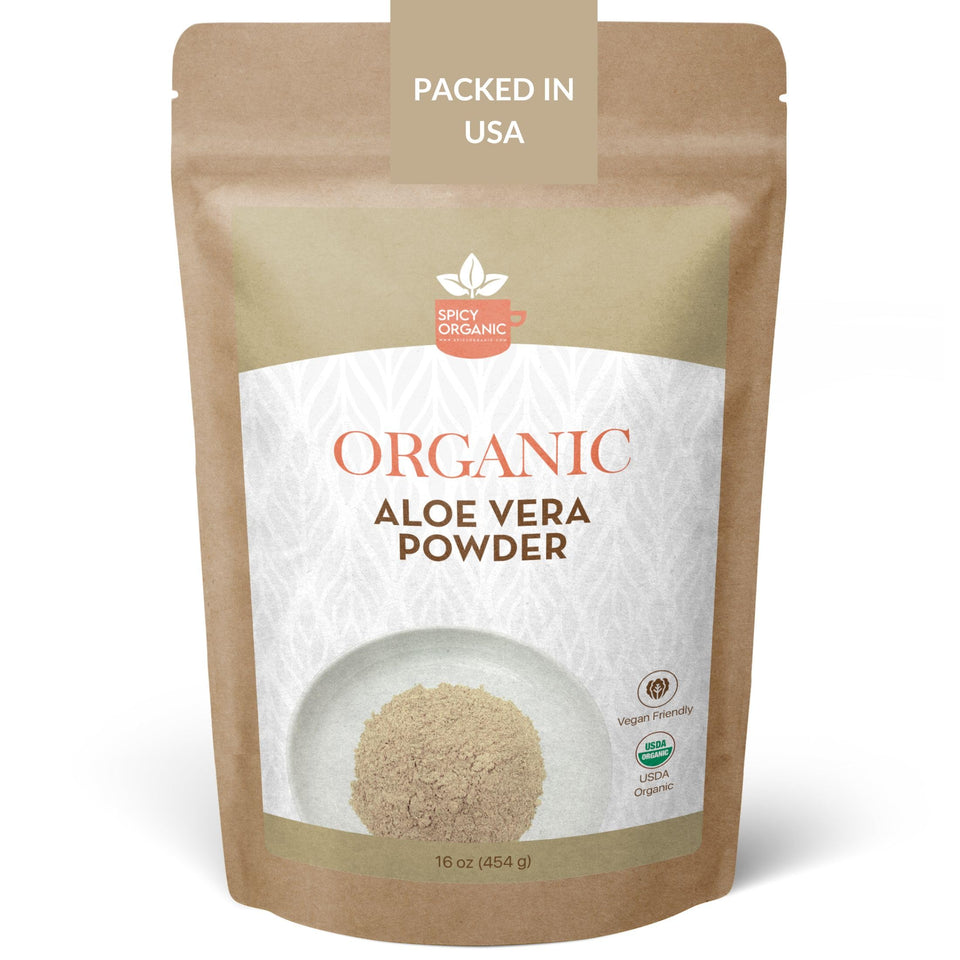 SPICY ORGANIC jar front view showing label and organic certification benefits