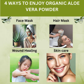 SPICY ORGANIC aloe powder mixed into paste in bowl for easy DIY mask benefits