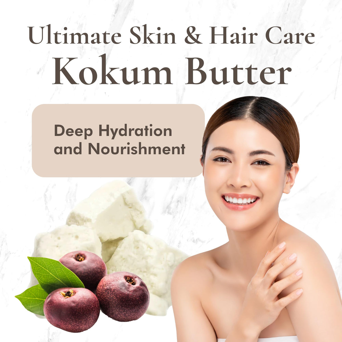 SpirZon kokum butter smooth dense texture close-up for easy melting