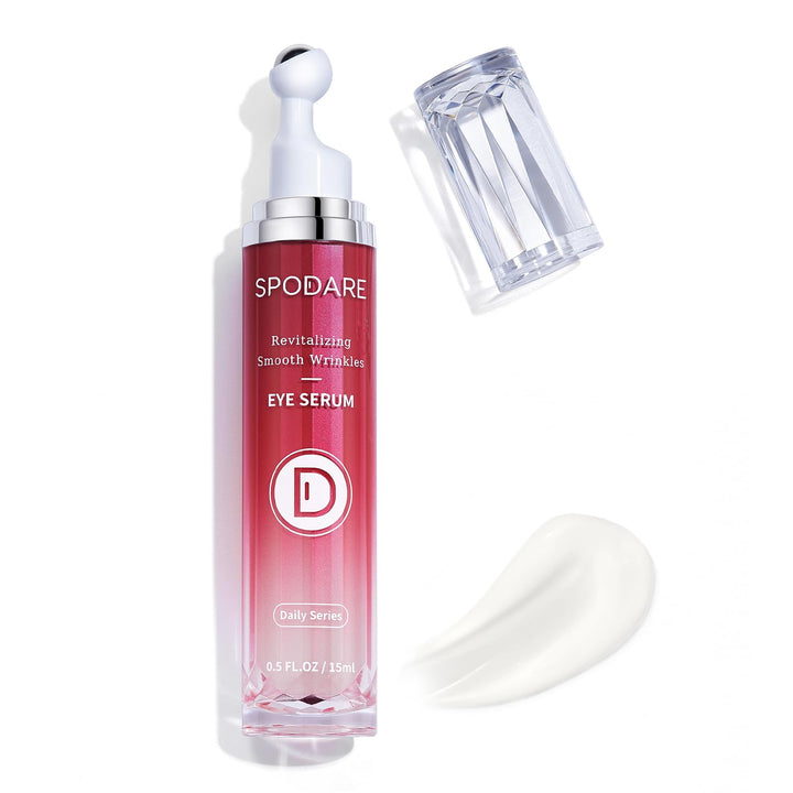 SPODARE front bottle view showing compact serum and roller for quick refreshing
