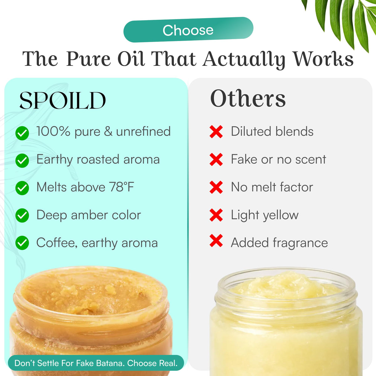 SPOILD batana oil next to ruler for scale showing compact 2 oz size benefit travel-friendly