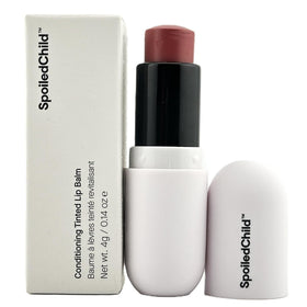 SpoiledChild front packaging showing natural pink balm and clear cap for easy identification