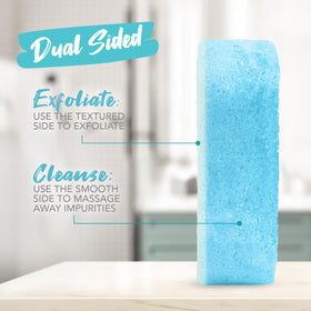 Spongeables displayed in a bathroom setting conveying spa-like at-home care