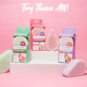Spongeables staged in bathroom offering tidy, bottle-free shower experience