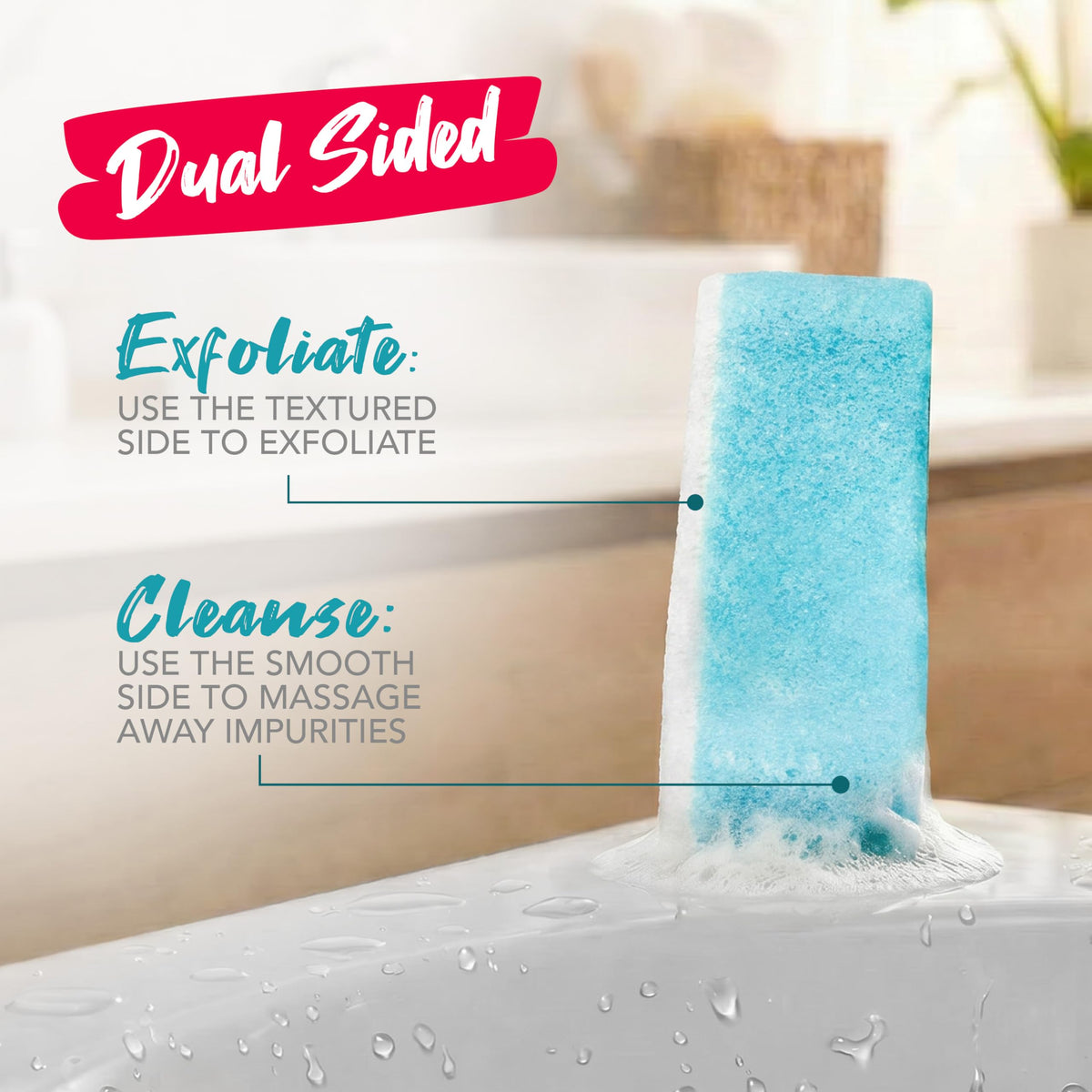 Spongeables ingredients label detail highlighting vegan and paraben-free benefits