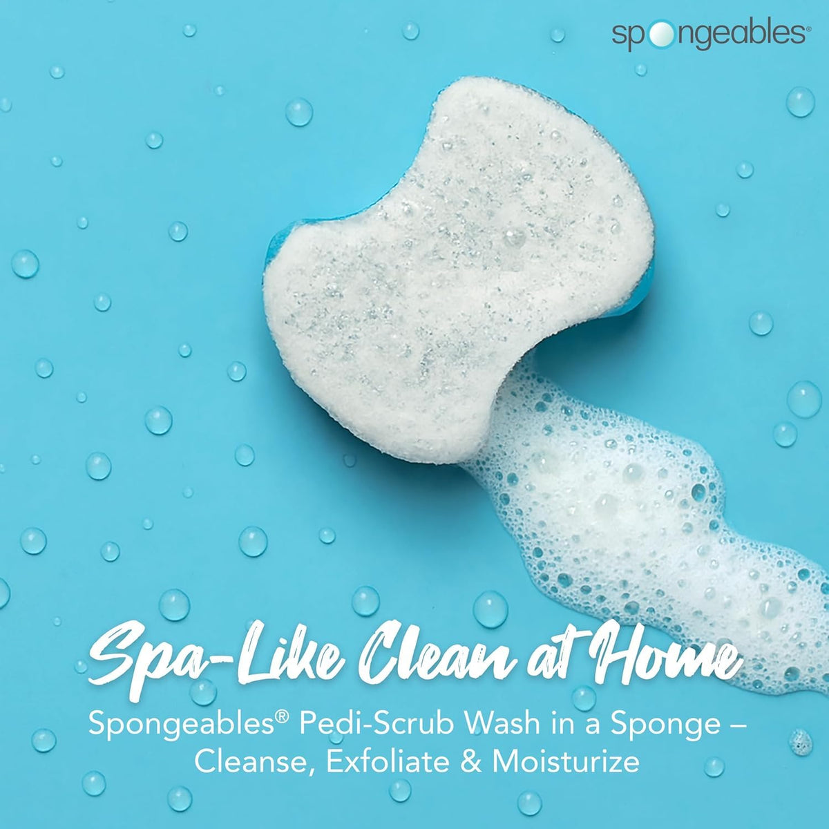 Spongeables close-up of textured scrub side revealing exfoliating pattern and grip
