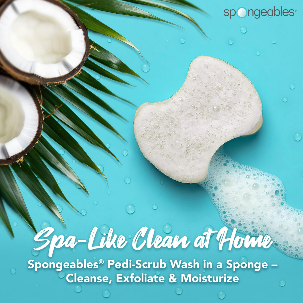 Spongeables close-up of textured side highlighting exfoliant for smoother skin