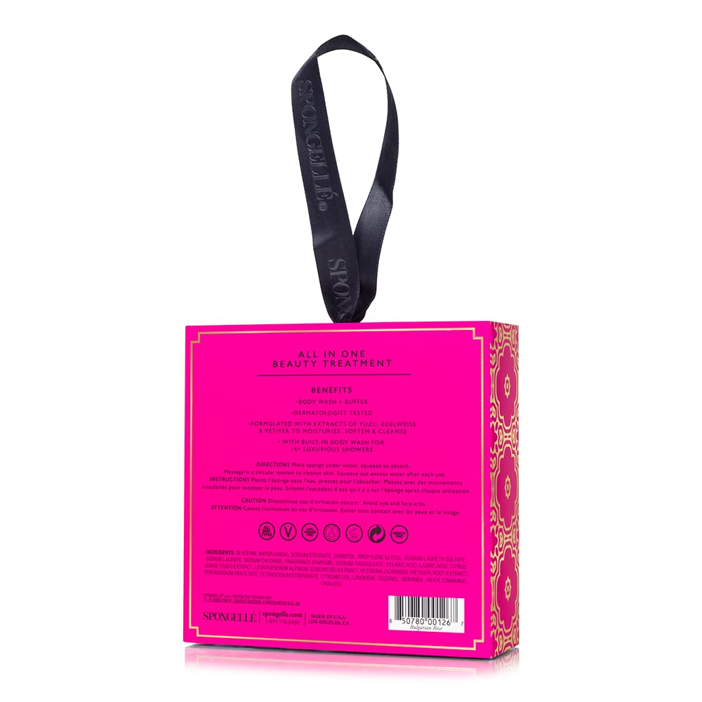 SPONGELLÉ boxed buffer open in gift presentation illustrating ready-to-give appeal