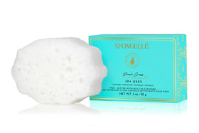 SPONGELLÉ front packaging showing beach grass pedi buffer and benefits