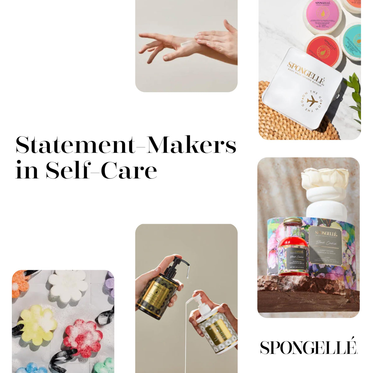 SPONGELLÉ placed by bathtub in lifestyle setting for relaxing self-care