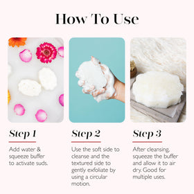 SPONGELLÉ ingredient label highlighting gentle, vegan formulation
