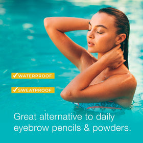 Sport Cosmetics before and after brows demonstrating fuller definition and natural finish
