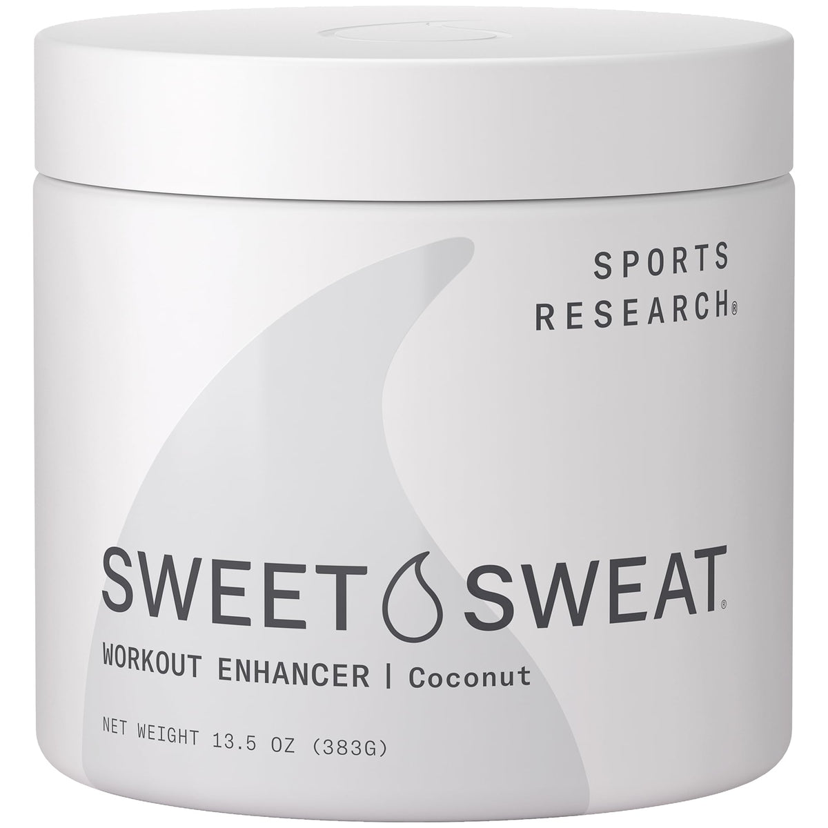 Sports Research jar front view showing product and easy-access for pre-workout