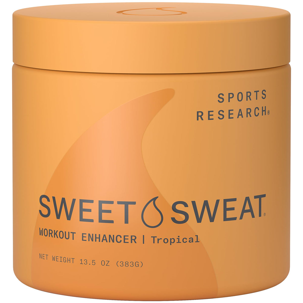 Sports Research jar front view showing product benefits and tropical scent