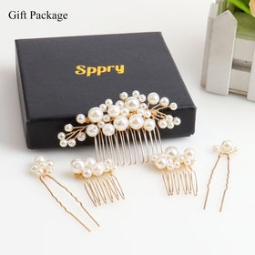 Sppry bridal hairstyle lifestyle shot adding pearl elegance to updo