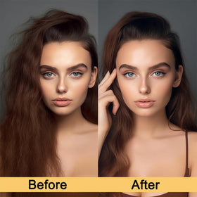 SPRINGSUGAR before and after hairline showing tamed edges and reduced flyaways