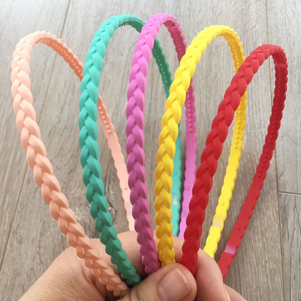 Springtime cleaned headbands stored neatly to maintain shape and longevity