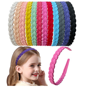 Springtime front view of 12 colorful headbands showing full set benefit