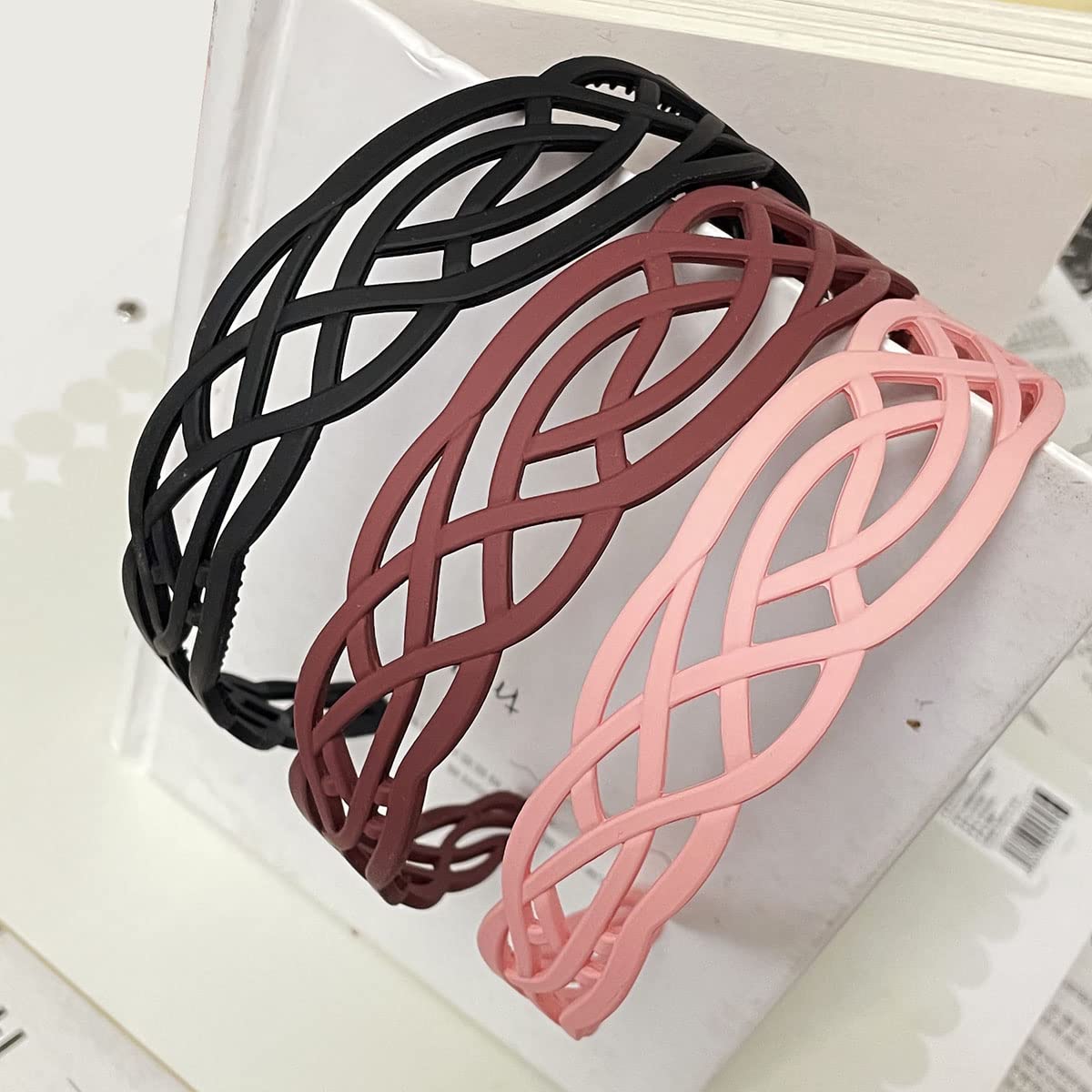 Springtime headband worn by model for evening outfit polish and hold