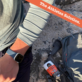 Squirrel's Nut Butter being applied to thigh for friction protection and comfort