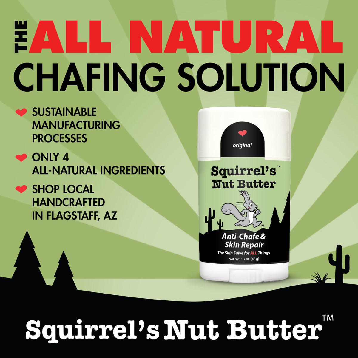 Squirrel's Nut Butter twist-up mechanism detail for easy hands-free application