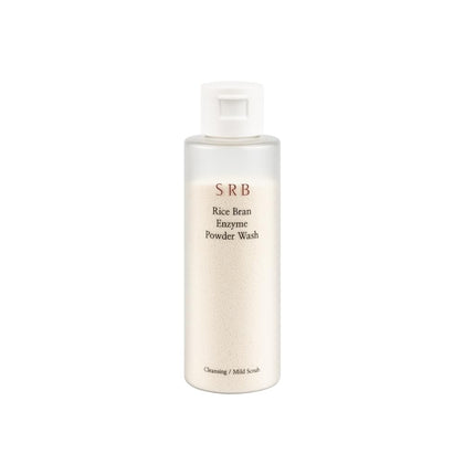 SRB front packaging of stabilized rice bran enzyme powder wash showing brand and compact jar for easy storage