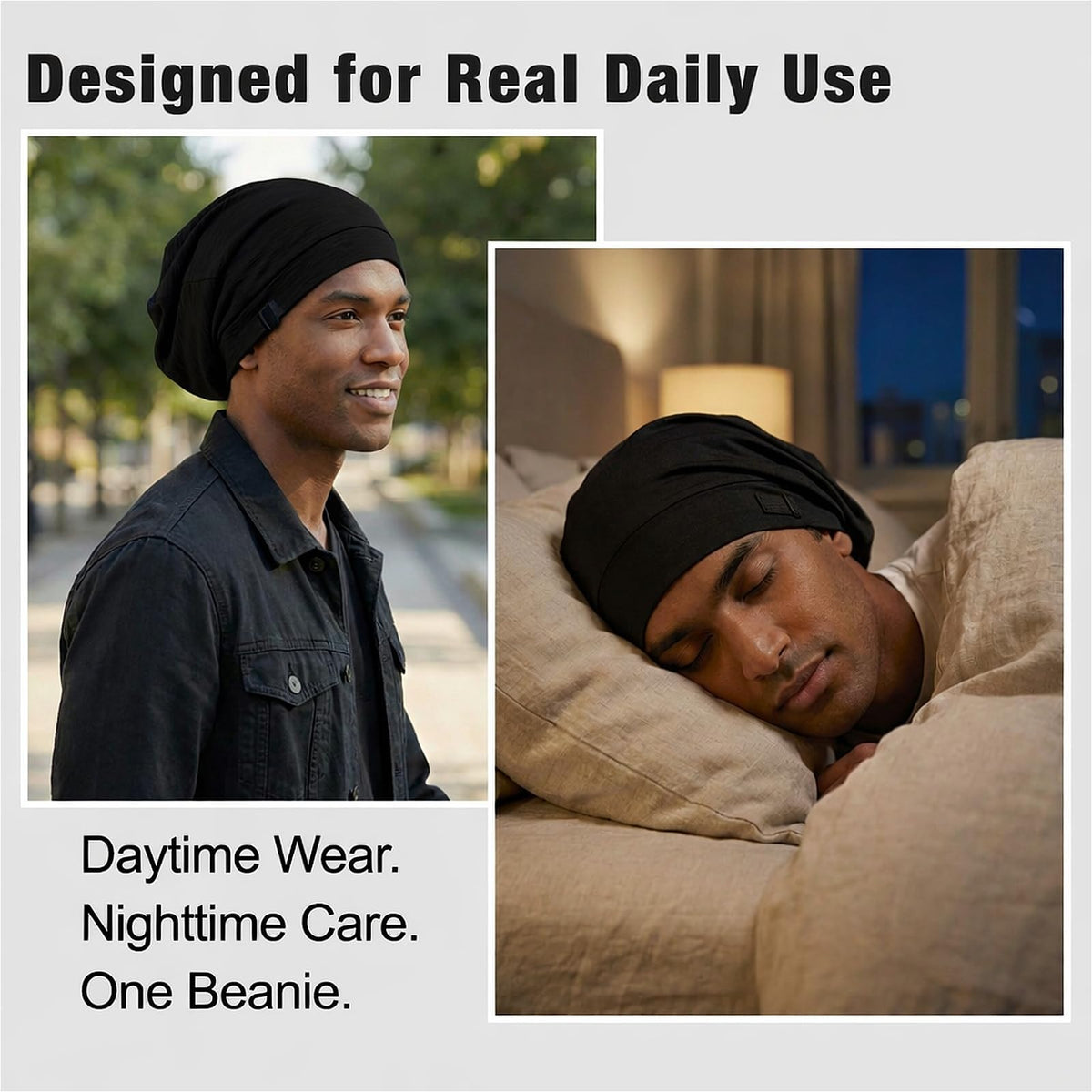 Srevela two-pack flat lay showing both bonnets for rotation and travel