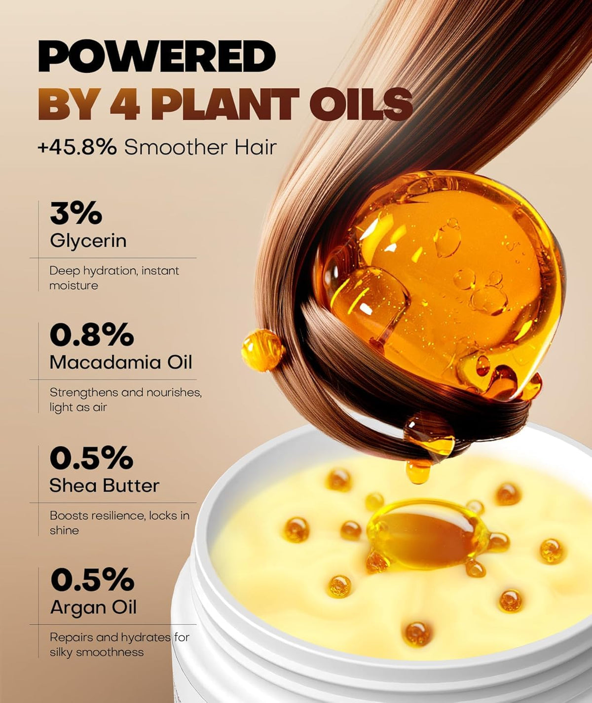 Srripo ingredients flatlay with oils and extracts showing nourishing components