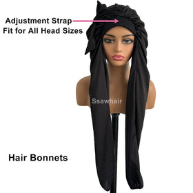 Ssawhair holding braids inside bonnet demonstrates roomy capacity benefit