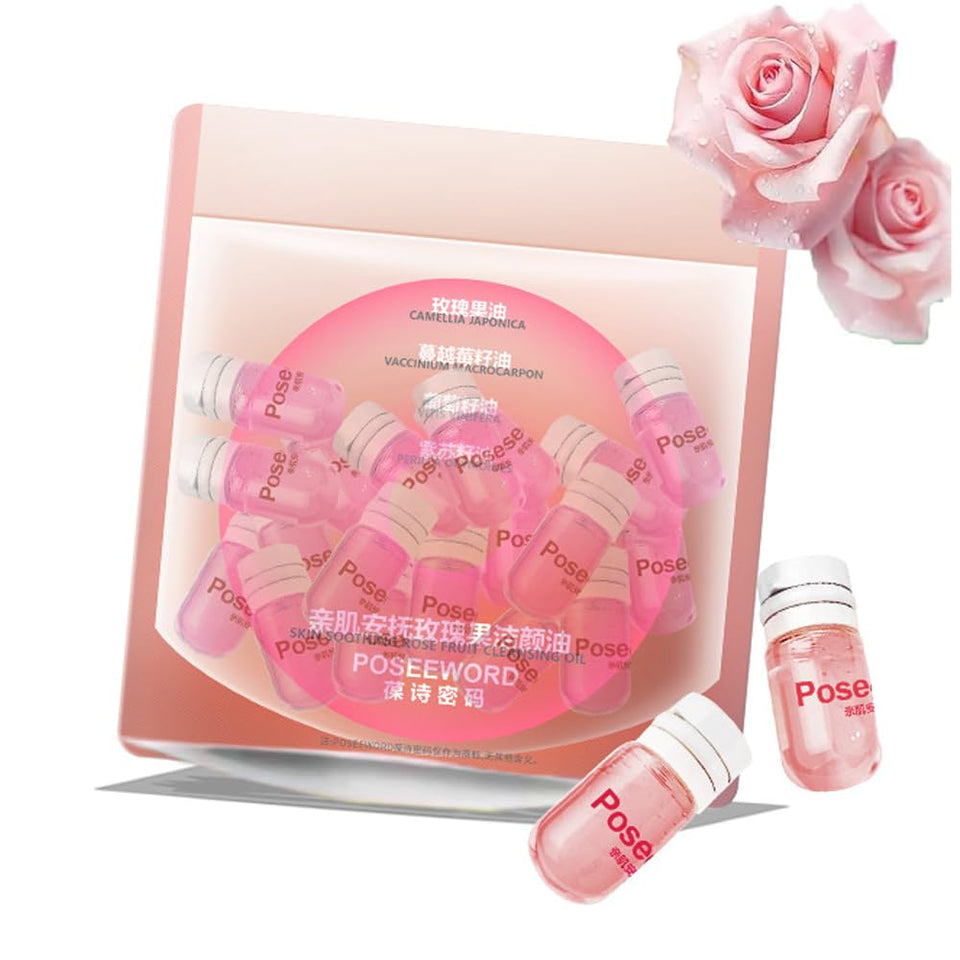 SSCDFDC front packshot showing 20 rose-scented ampoules and benefits