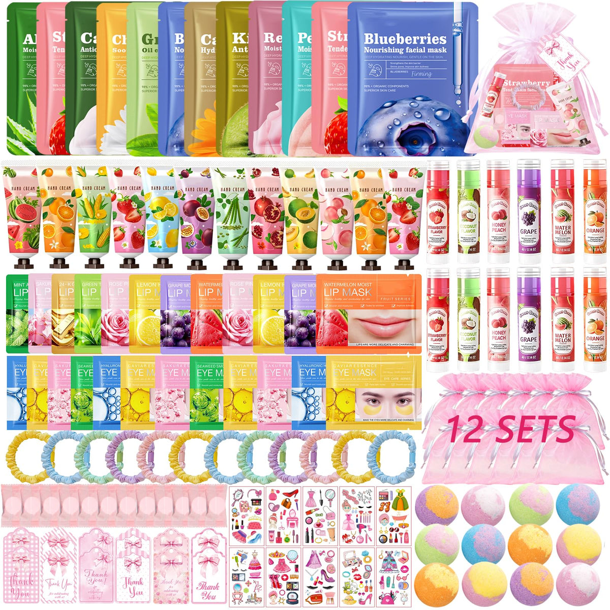 SSGP front packaging of the 132-piece spa party kit showing full contents and benefit
