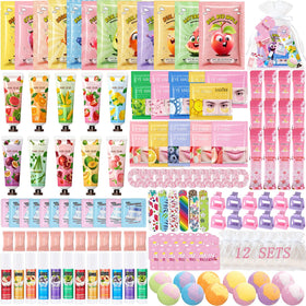 SSZS front packaging of the 224-piece spa party kit showcasing contents and value