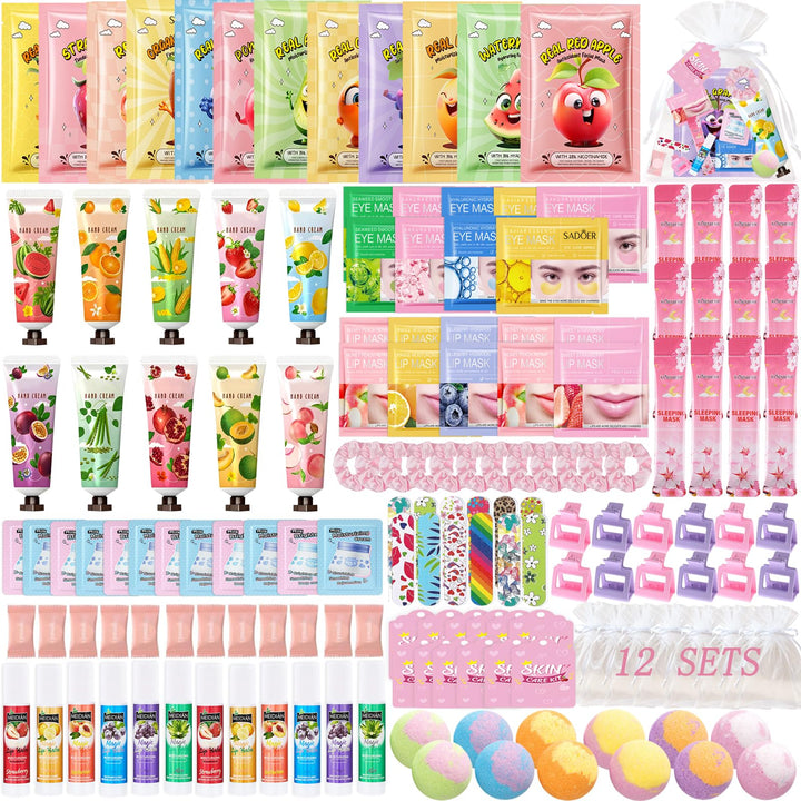 SSZS front packaging of the 224-piece spa party kit showcasing contents and value