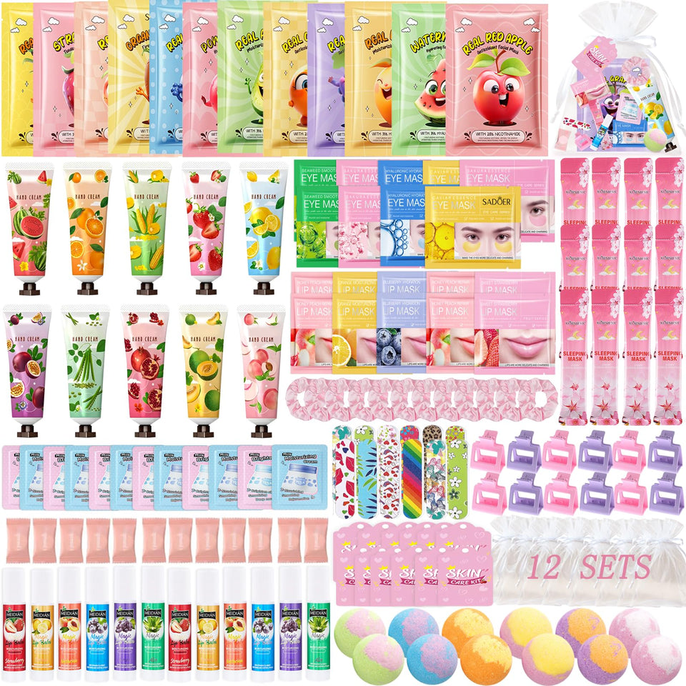 SSZS front packaging of the 224-piece spa party kit showcasing contents and value