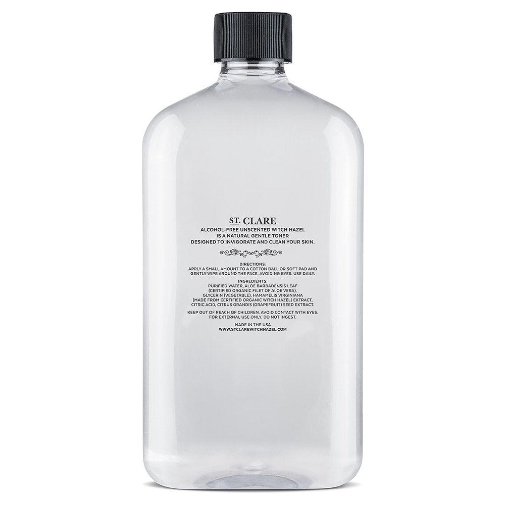 St Clare bottle on bathroom shelf lifestyle promoting daily skincare routine
